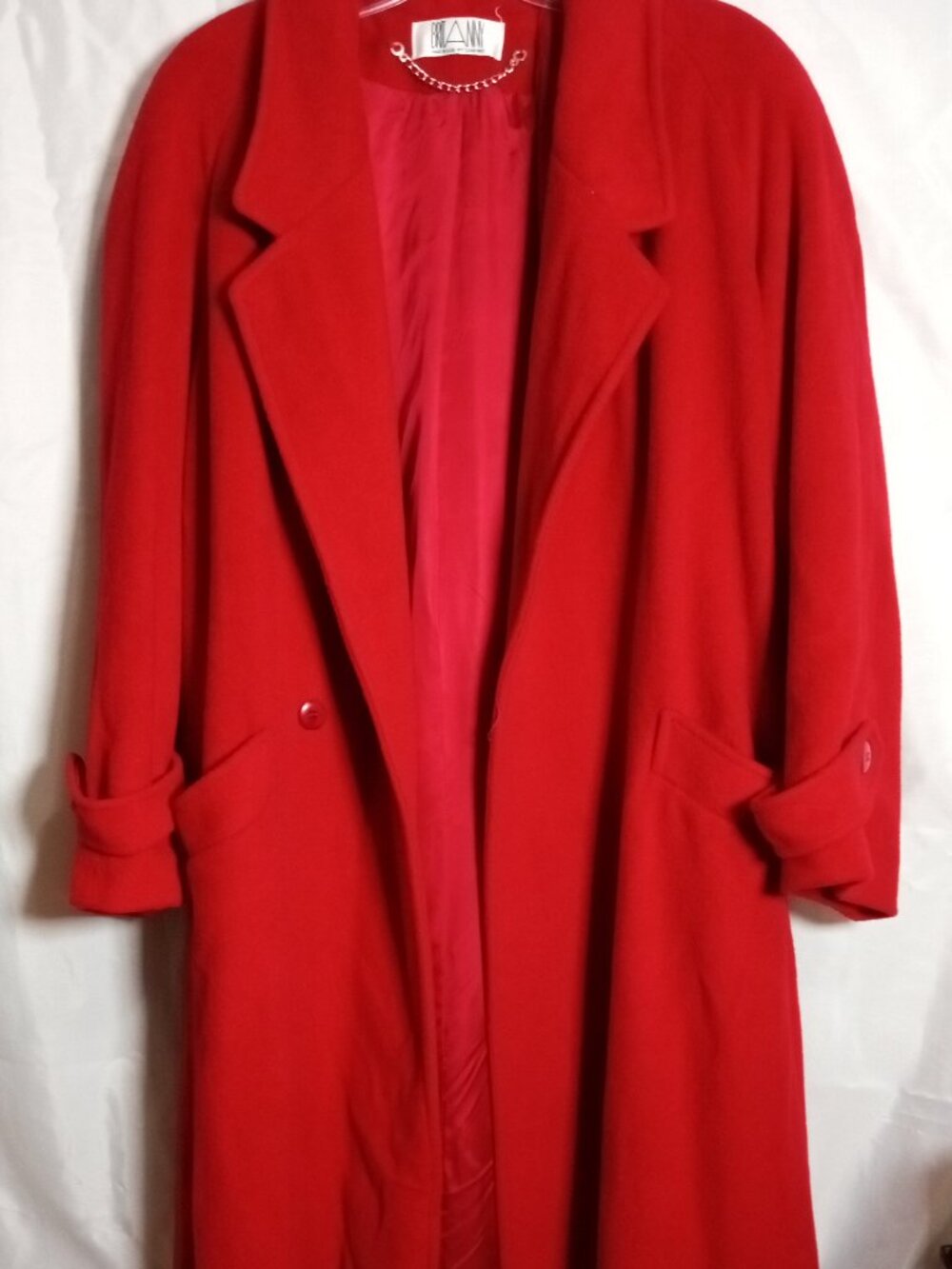 Britanny Vintage Women’s Wool Red Coat Toggle Closure Size Small USA